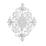 Loftsrosette Rokoko T058S: 1527 x 1161 mm